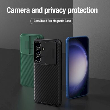 Dėklas Nillkin CamShield Pro armored case with camera cover for Samsung Galaxy S24+ - Žalias 6