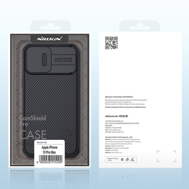 Dėklas su kameros apsauga Nillkin CamShield Pro iPhone 13 Pro Max juodas 4