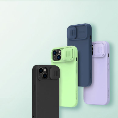 Dėklas Nillkin CamShield Silky silicone case iPhone 14 Mėlynas 6