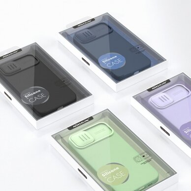 Dėklas Nillkin CamShield Silky silicone case iPhone 14 Žalias 14