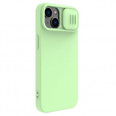 Dėklas Nillkin CamShield Silky silicone case iPhone 14 Žalias 5