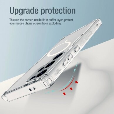 Dėklas Nillkin Nature Pro armored case with a magnetic ring for Samsung Galaxy S24 Ultra - Baltas 12