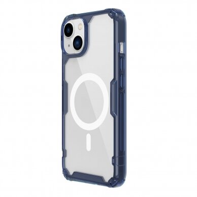 Nillkin Nature Pro iPhone 15 MagSafe Armor Case - Mėlynas 4