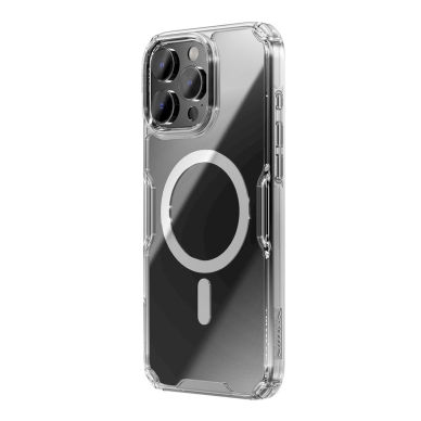 Nillkin Nature Pro Magnetic Case with MagSafe for iPhone 16 Pro - Transparent & White 1