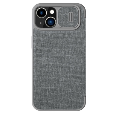 Dėklas Nillkin Qin Cloth Pro Case For iPhone 14 Pilkas