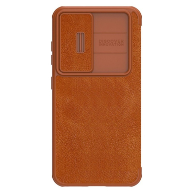 Dėklas Nillkin Qin Leather Pro Samsung Galaxy S23 Plus Rudas