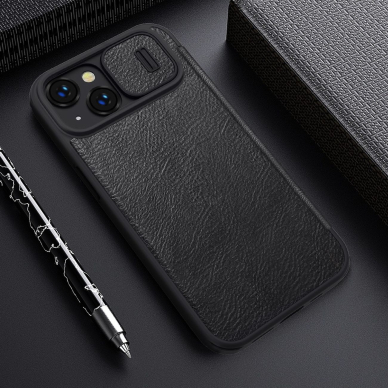 Dėklas Nillkin Qin Pro Leather Case iPhone 14 Plus Mėlynas 17