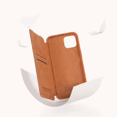 Dėklas Nillkin Qin Pro Leather Case iPhone 14 Plus Rudas 10