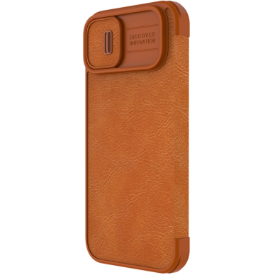 Dėklas Nillkin Qin Pro Leather Case iPhone 14 Plus Rudas 2