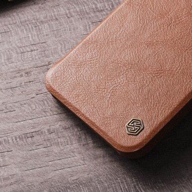 Dėklas Nillkin Qin Pro Leather Case iPhone 14 Plus Raudonas 15