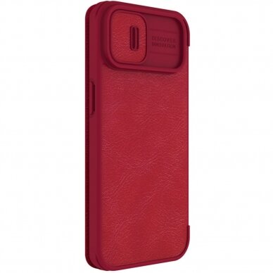 Dėklas Nillkin Qin Pro Leather Case iPhone 14 Plus Raudonas 5