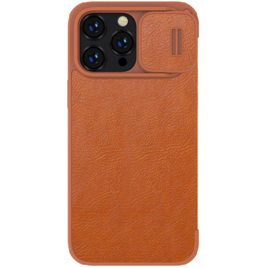 Dėklas Nillkin Qin Pro Leather Case iPhone 14 Pro Rudas 2