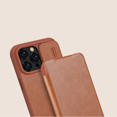 Dėklas Nillkin Qin Pro Leather Case iPhone 14 Pro Max Juodas 13