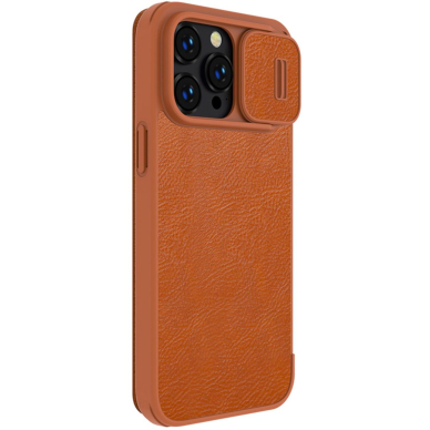 Dėklas Nillkin Qin Pro Leather Case iPhone 14 Pro Max Rudas 5