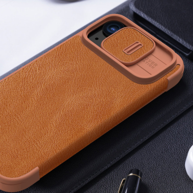 Nillkin Qin Pro Leather Flip Camera Cover Case for iPhone 15 Plus - Rudas 17