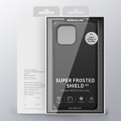 Dėklas Nillkin Super Frosted Shield iPhone 13 Pro Max Juodas 4