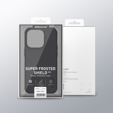 Dėklas Nillkin Super Frosted Shield Pro iPhone 14 Pro Raudonas 4