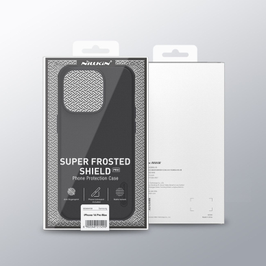 Dėklas Nillkin Super Frosted Shield Pro iPhone 14 Pro Max Mėlynas 4