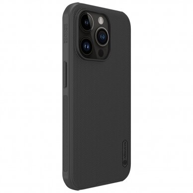 Nillkin Super Frosted Shield Pro iPhone 15 Pro Case - Juodas  4