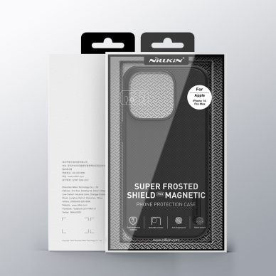 Dėklas Nillkin Super Frosted Shield Pro Magnetic Case iPhone 14 Pro Max Juodas 4