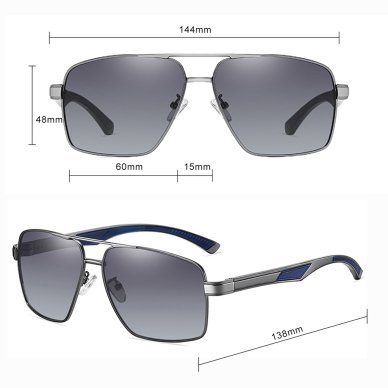 [Užsakomoji prekė] UV Akiniai Barbati - Techsuit Polarized (LM001) - Gun Color / Gradient 9