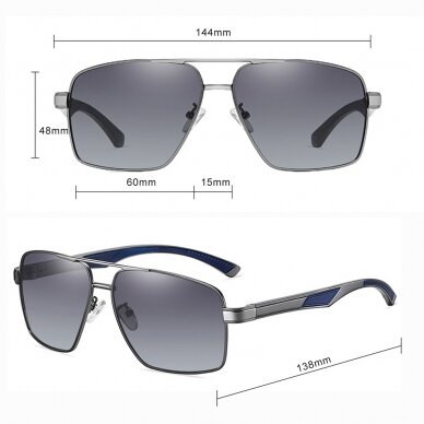 [Užsakomoji prekė] UV Akiniai Barbati - Techsuit Polarized (LM001) - Gun Color / Photochromic 9