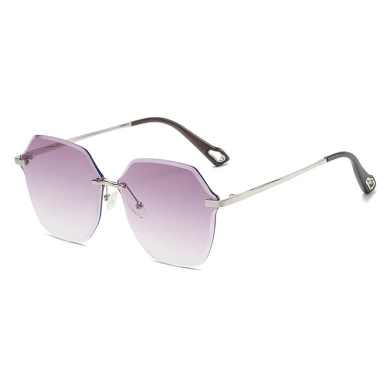 [Užsakomoji prekė] UV Akiniai Femei - Techsuit Polarized (8195) - sidabrinis / Gradient Purple