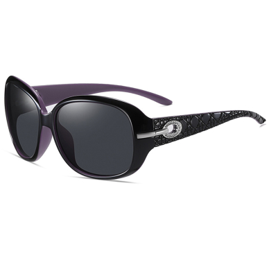 [Užsakomoji prekė] Akiniai Dama - Techsuit Polarized (2012) - Juodas / Purple / Gray