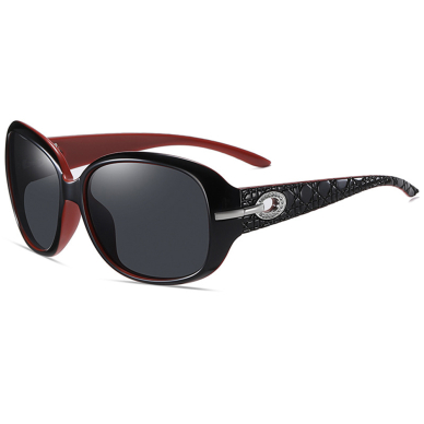 [Užsakomoji prekė] Akiniai Dama - Techsuit Polarized (2012) - Juodas / Red / Gray