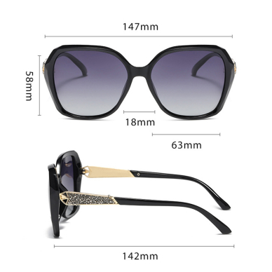 [Užsakomoji prekė] Akiniai Femei - Techsuit Polarized (5599) - Juodas / Gray 6