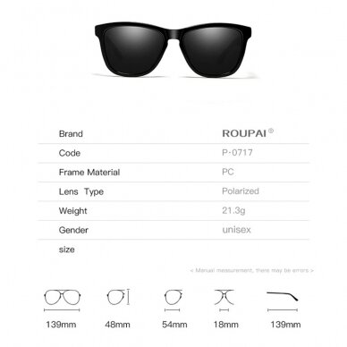 [Užsakomoji prekė] Akiniai - Techsuit Polarized (0717) - Juodas 8