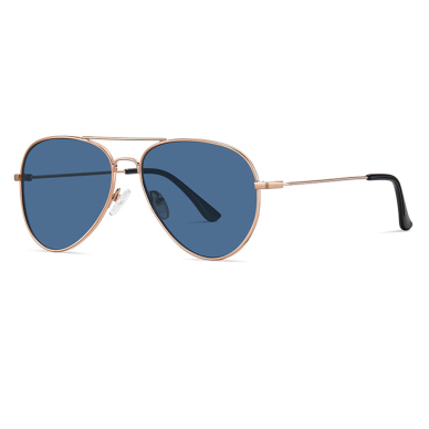 [Užsakomoji prekė] Akiniai Unisex - Techsuit Polarized (3025) - Rožino aukso spalvos / Harbor Blue