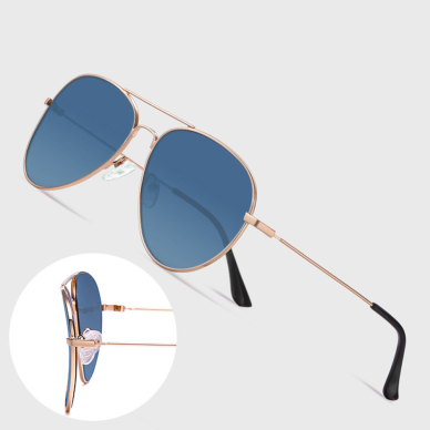 [Užsakomoji prekė] Akiniai Unisex - Techsuit Polarized (3025) - sidabrinis / Ice Blue 1