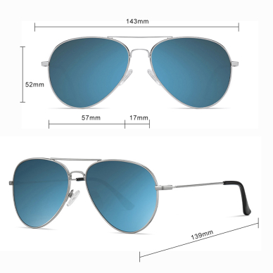 [Užsakomoji prekė] Akiniai Unisex - Techsuit Polarized (3025) - sidabrinis / Ice Blue 6