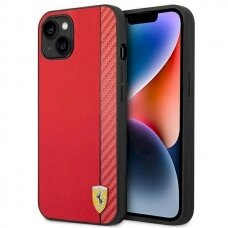 Originalus dėklas Ferrari FEHCP14SAXRE iPhone 14 6.1  Raudonas hardcase Carbon