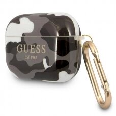 Originalus dėklas Guess GUAPUCAMG AirPods Pro cover Juodas Camo Collection