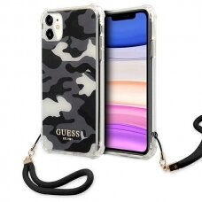 Originalus dėklas Guess GUHCN61KSARBK iPhone 11 6.1  / Xr Juodas hardcase Camo Collection