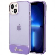 Originalus dėklas Guess GUHCP14MHGCOU iPhone 14 Plus 6.7 violetinis hardcase Translucent