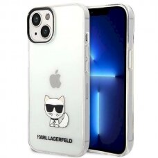 Originalus dėklas Karl Lagerfeld KLHCP14MCTTR iPhone 14 Plus 6.7 hardcase clear / Permatomas Choupette Body