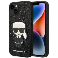 Originalus dėklas Karl Lagerfeld KLHCP14MGFKPK iPhone 14 Plus 6.7 hardcase Juodas Glitter Flakes Ikonik