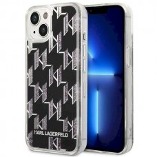 Originalus dėklas Karl Lagerfeld KLHCP14MLMNMK iPhone 14 Plus 6.7 hardcase Juodas Liquid Glitter Monogram