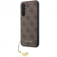 Originalus Guess dėklas GUHCS23FEGF4GBR S23 FE S711 Rudas/Rudas hardcase 4G Charms Collection