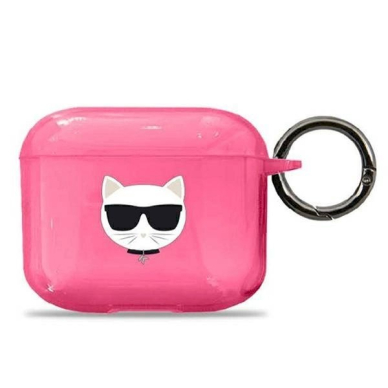 Orginalus dėklas Karl Lagerfeld KLA3UCHFP AirPods 3 cover /rožinis Choupette