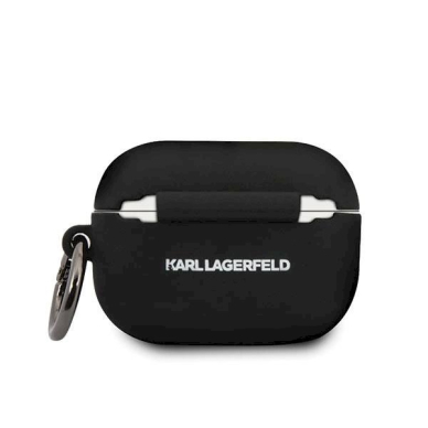 Orginalus dėklas Karl Lagerfeld KLACAPSILGLBK AirPods Pro cover Juodas Silicone Ikonik 2