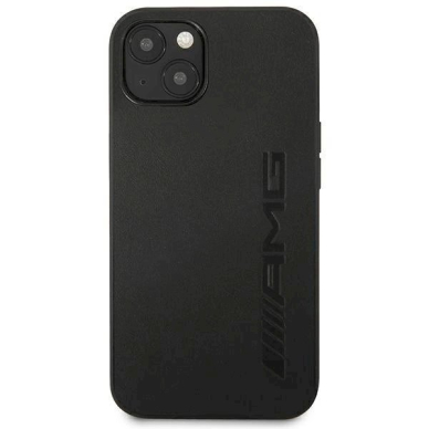 Originalus AMG dėklas AMHCP14MDOLBK iPhone 14 Plus 6.7 Juodas hardcase Leather Hot Stamped 2