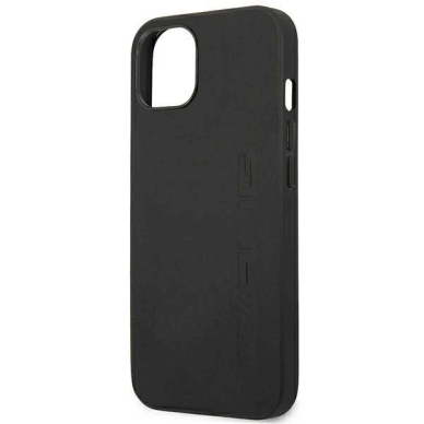 Originalus AMG dėklas AMHCP14MDOLBK iPhone 14 Plus 6.7 Juodas hardcase Leather Hot Stamped 5