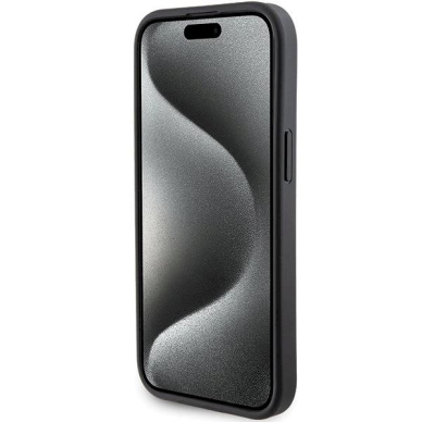 Originalus BMW dėklas Grip Stand Smooth & Carbon iPhone 15 - Juodas 4