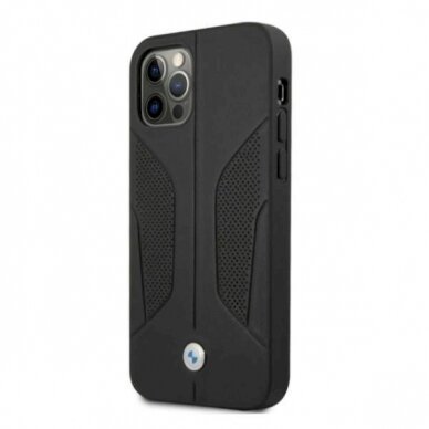 Originalus dėklas BMW BMHCP12LRSCSK iPhone 12 Pro Max 6,7"  Juodas hardcase Leather Perforate Sides 1