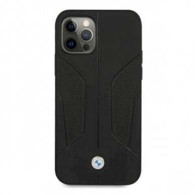 Originalus dėklas BMW BMHCP12LRSCSK iPhone 12 Pro Max 6,7"  Juodas hardcase Leather Perforate Sides 2