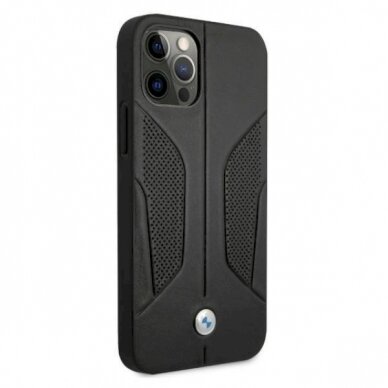 Originalus dėklas BMW BMHCP12LRSCSK iPhone 12 Pro Max 6,7"  Juodas hardcase Leather Perforate Sides 3